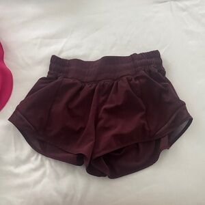 lululemon athletica Maroon Athletic Shorts